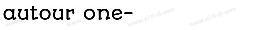 autour one字体转换